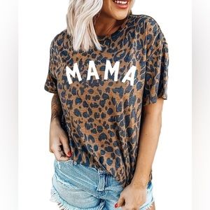 Mama Said Knock You Out Leopard Mama Tee